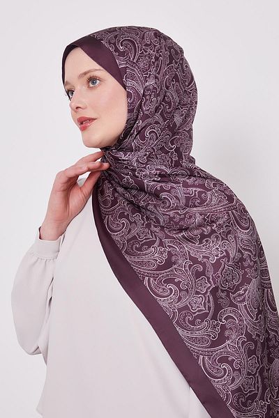 Levidor Plum Pastel Tone Indian Silk Shawl