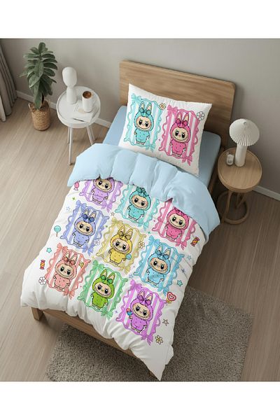 hediyechy Gift Duvet Cover Lababu Themed 3D Digital Printed Single Duvet Cover Set