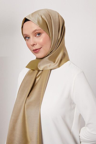 Levidor Green-Beige Silk Shawl