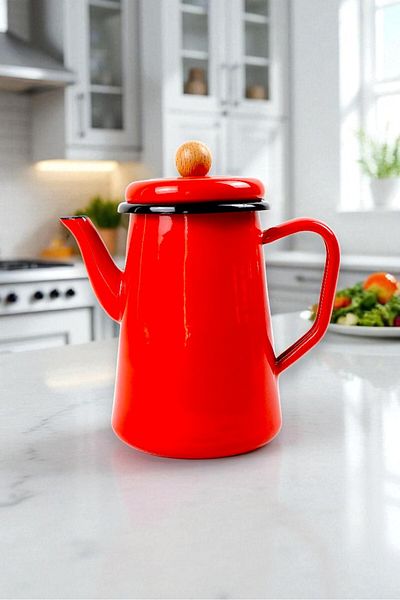 İnci Emaye Oil Pot, Coffee Pot, Tea Pot, Coffee Pot, Camping Pot, Gift, Dowry