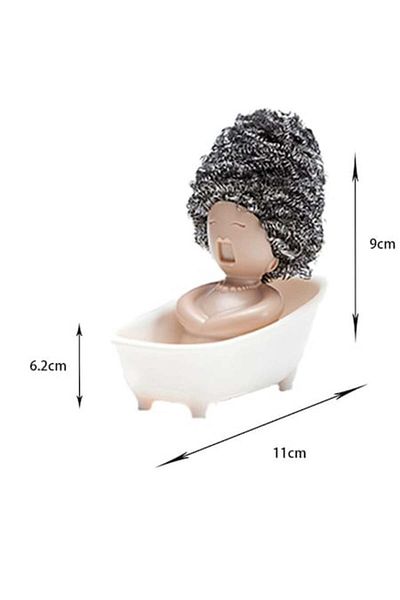 GABIANO Support for Washing Dishes, for Sponge/Wire, Bathtub Model, White