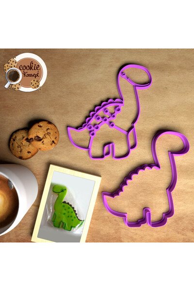 CookieKonsept مجموعة قوالب استحمام الطفل على شكل ديناصور # 10 – متوافق مع الكوكيز والعجين والطين