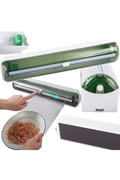 divendi-ro Food foil dispenser, with steel blades, 36x6.5cm, green-white