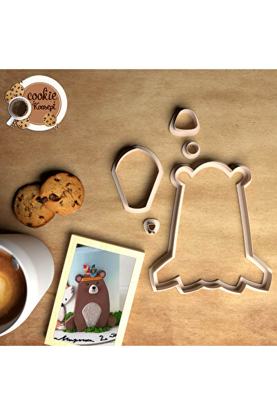 CookieKonsept مجموعة قوالب استحمام الطفل تيدي بير # 3 – متوافق مع الكعك والعجين والطين