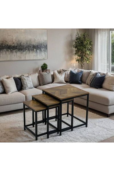 ماركة غير محددة Set of 3 Service Tables