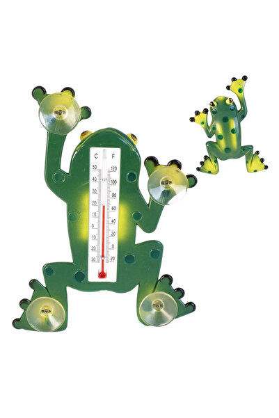 shumee Termometru exterior în formă de broască, 23,5 cm, cu ventuze