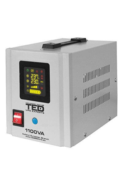 TED Electric UPS Thermal Power Station 1100VA 700W • Pure Sine • 2xSchuko • LCD • External Battery • TED000323