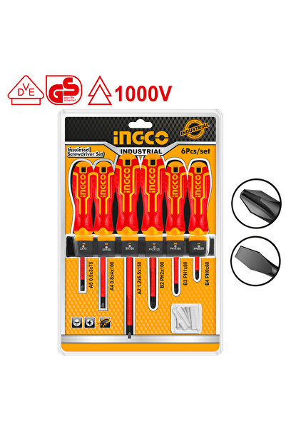 Bervas ﻿SET 6 SURUBELNITE IZOLATE PENTRU ELECTRICIENI INGCO