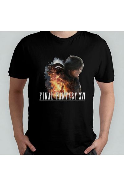 Pixxa Final Fantasy Xvi / 16 100% Cotton Crew Neck T-Shirt Model 1