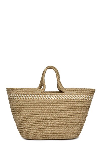 Zühre Braided Detailed Straw Bag Z0046