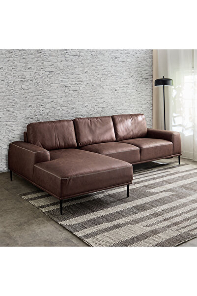 Home Box أريكة بارون القماشية ذات الزاوية اليسرى بأربعة مقاعد