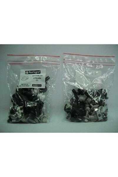 RESTAGRAF Set clipsuri montaj bară față A505212, plastic, compatibile cu Citroen C3