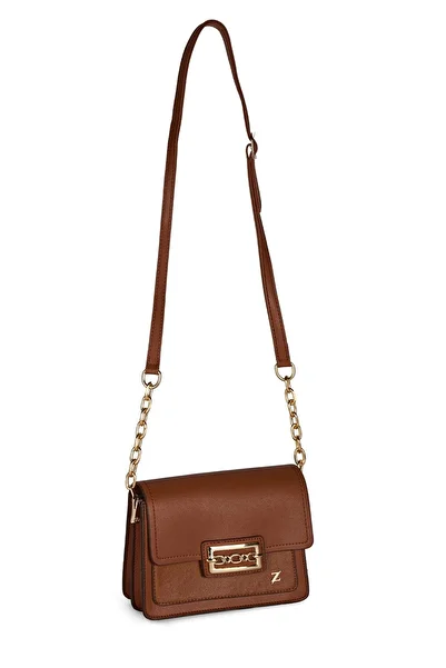Zühre Accessory Detailed Tan Shoulder Bag Z0015