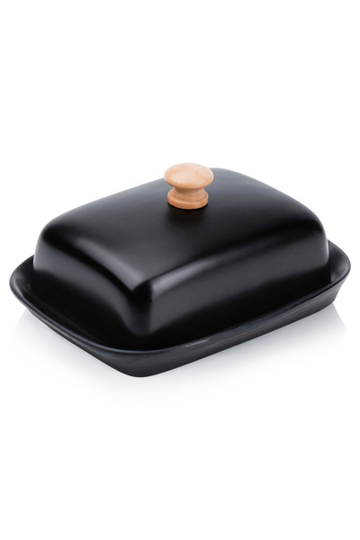 shumee Black ceramic butter dish