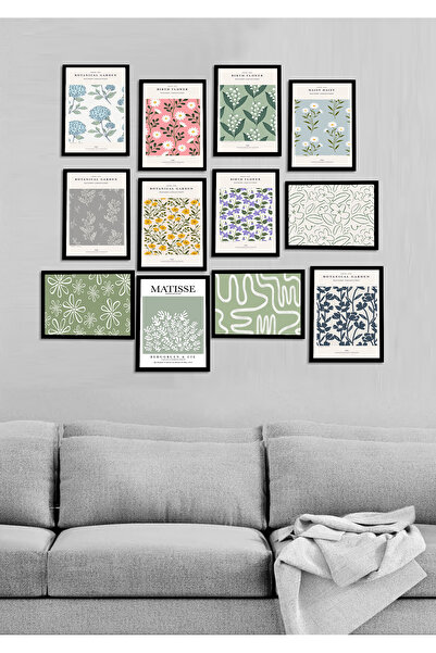 Harikabirev 12-Piece Mdf Set Kitchen-Living-Wall-Panel Matièsse Black | Frame View 12Limdf