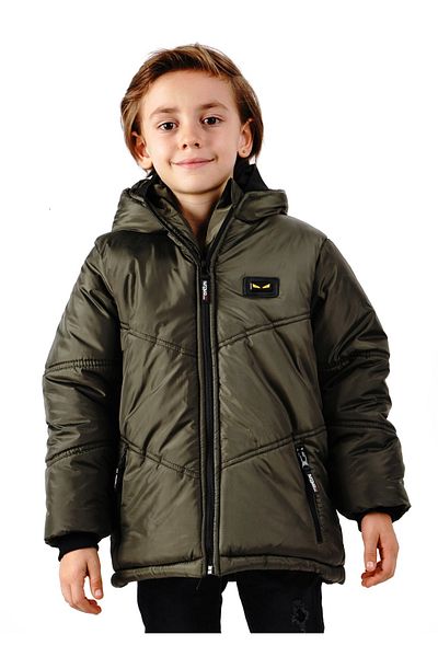 DUBLİNO KİDS Water and wind proof fur inside hooded boy coat