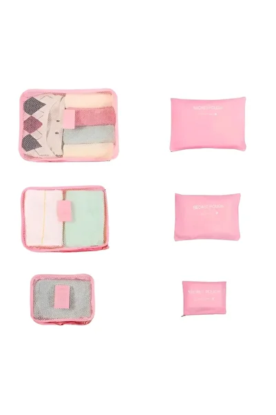 GABIANO Set 6 Travel Bags for Storage, Waterproof, Organizer, Multifunctional, Mesh Design, Foldable, Zipper