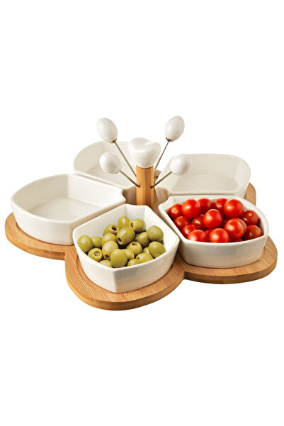 shumee Boluri pentru gustări din porțelan alb WHITELINE 28,5 cm 10 buc.