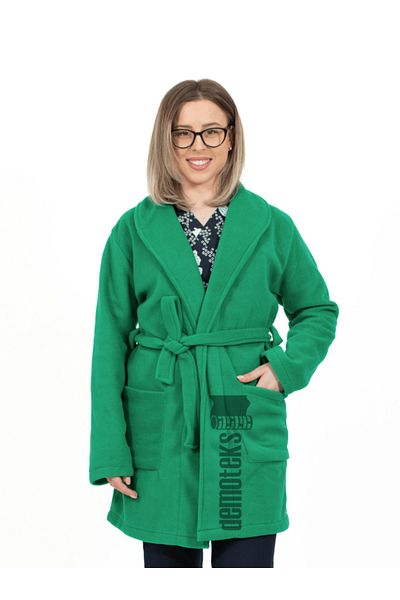DEMOTEKS Medical Jacket, Thick Polar Gown with Cord Green Surgical, Unisex
