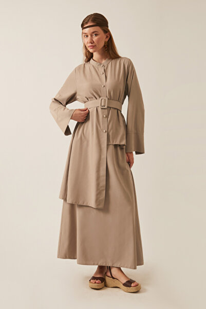 ZÜLAYS Pesen Etek Takım Vizon