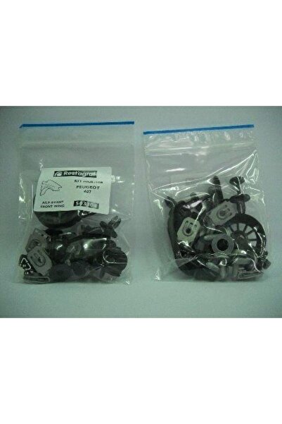 RESTAGRAF Set clipsuri de montaj pentru aripa față A503304, din plastic, compatibile cu Peugeot 40