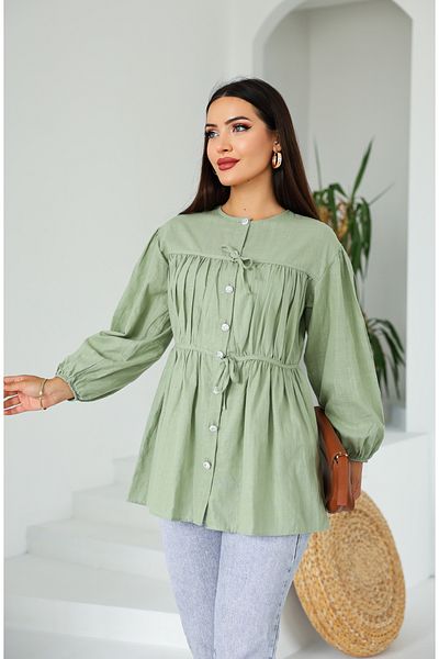 Vegove Tunic with Drawstring Detail