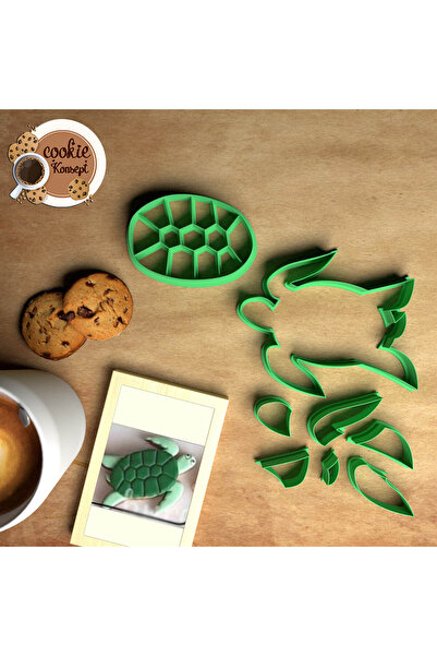 CookieKonsept مجموعة قوالب استحمام الطفل على شكل سلحفاة - متوافقة مع البسكويت...