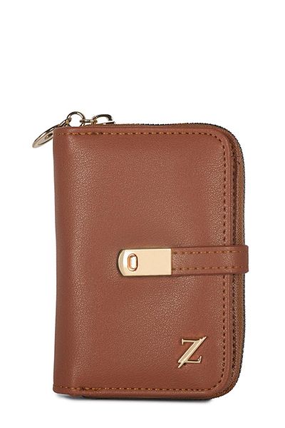 Zühre Zippered Tan Mini Wallet Zc025