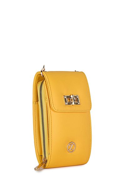 Zühre Minimal Chain Cross Strap Yellow Bag Z0322