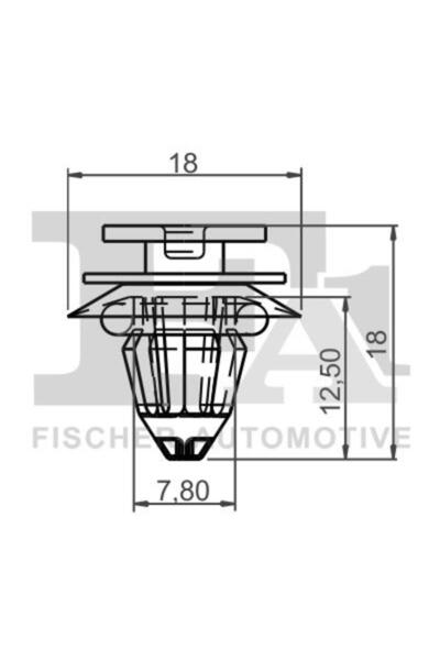 FA1 10-40024.5, Clips pentru acoperire decorativă și protecție auto