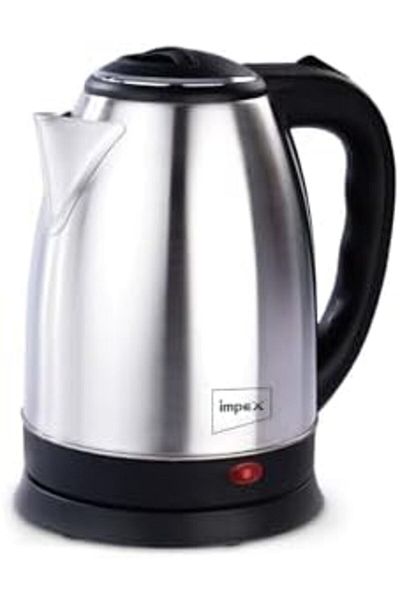 İMPEX STEAMER 1803 1500W 1.8 Liter Stainless Steel Electric Kettle with Triple Thermostat and Heat R