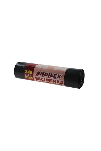 OEM Andilex garbage bags, super strong, black, 240 L, 10 pcs