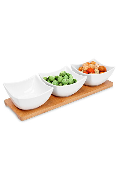 shumee White porcelain snack bowls 30 cm 4 pcs.
