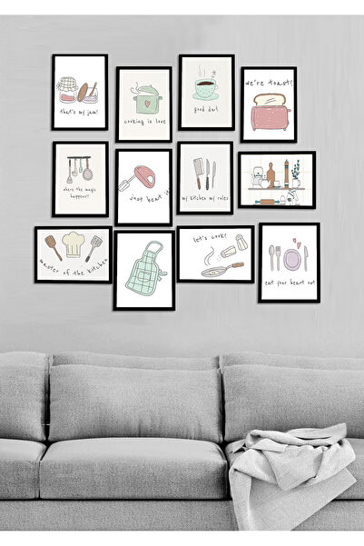 Harikabirev SET MDF 12 PIESE PENTRU BUCĂTĂRIE-SEVERĂ-PIELE DE PERETE PENTRU B...