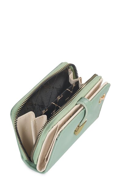 Zühre Zippered Water Green Mini Wallet Zc025