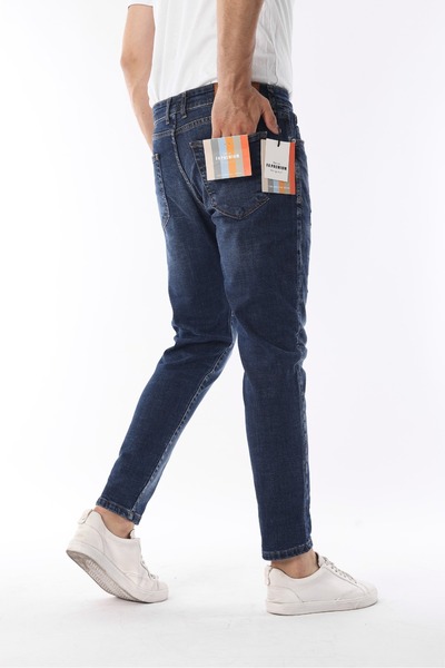 fashionistanbul Men's Slim Fit Jeans Pants Brown