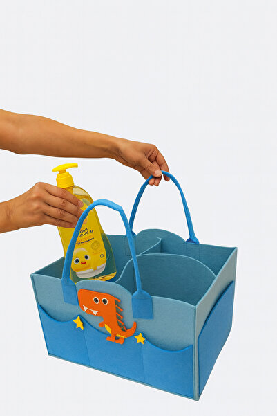 MEGADSING حقيبة العناية بالطفل من اللباد الحلو، منظم تغيير الحفاضات لحديثي ال...