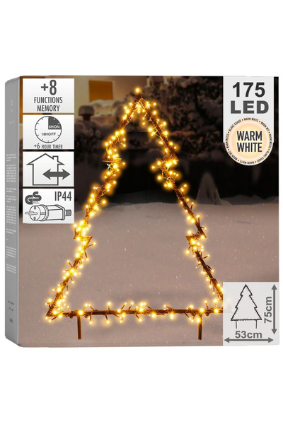 shumee Outdoor metal Christmas tree with 175 LEDs, 75 cm