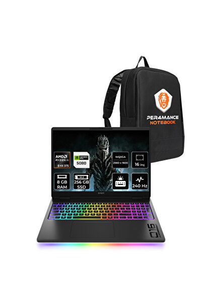 HP OMEN Max 16 Ryzen AI 9 HX 375 8GB 256GB SSD RTX5080/16GB 16'' WQXGA FDOS G...