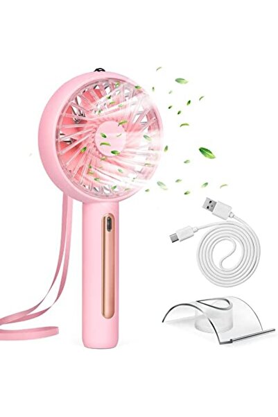 PADOM Handheld Fan, Portable Mini Fan Rechargeable with 4 Speeds, Hand Held USB Desk Fan with Cellph