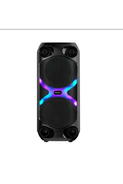 Turkuaz HEPU HP 960 Taşınabilir Şarjlı Rgb Led Bluetooth Hoparlör 4 inc*2