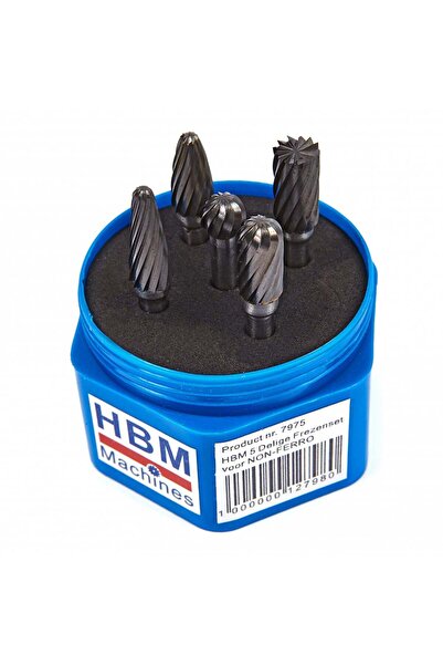 HBM Machines SET 5 FREZE DIN CARBURA SOLIDA HBM