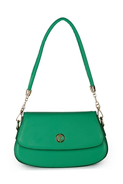 Zühre Green Baguette Handbag Z0007