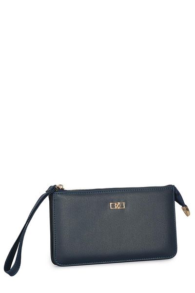 Zühre Navy Blue Wallet with Bracelet Detail Zc021
