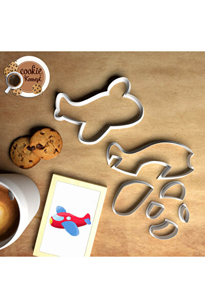 CookieKonsept مجموعة قوالب استحمام الطفل على شكل طائرة # 3 – متوافق مع الكعك ...