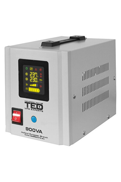 TED Electric Stație termică UPS 900VA 500W • Sinus pur • 2xSchuko • LCD • Baterie externă • TED000361