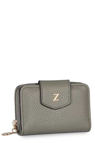Zühre Zippered Dark Gray Mini Wallet Zc023