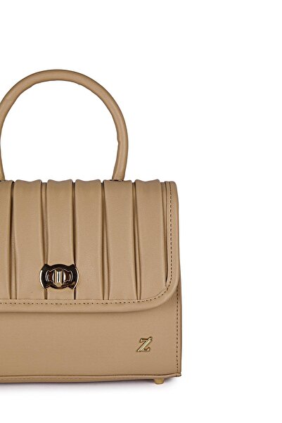 Zühre Quilted Patterned Desert Beige Bag Z0023