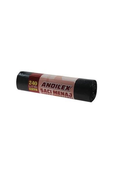 OEM Andilex garbage bags, super strong, black, 240 L, 10 pcs