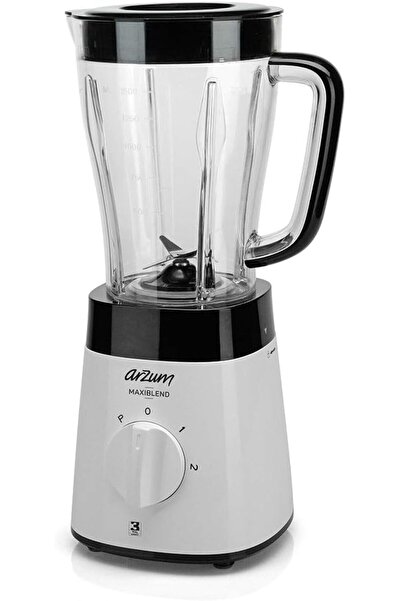 Genel Markalar Arzum AR1057 Maxiblend Sürahi Blender, 500W, 1.5L Hacim, Paslanmaz Çelik Bıçak, Beyaz